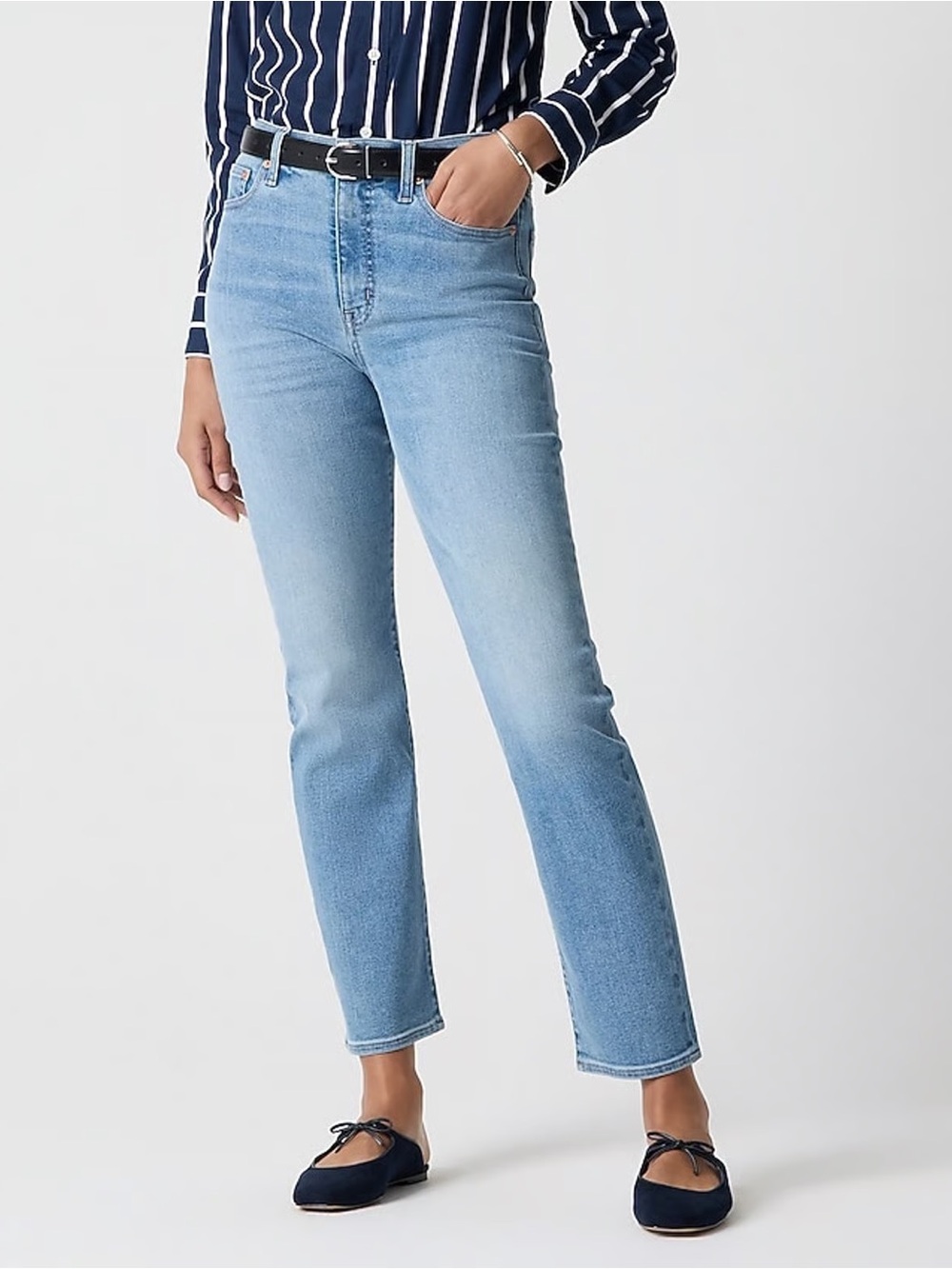 J. Crew Women’s High Rise Stovepipe Jeans in Light Blue
